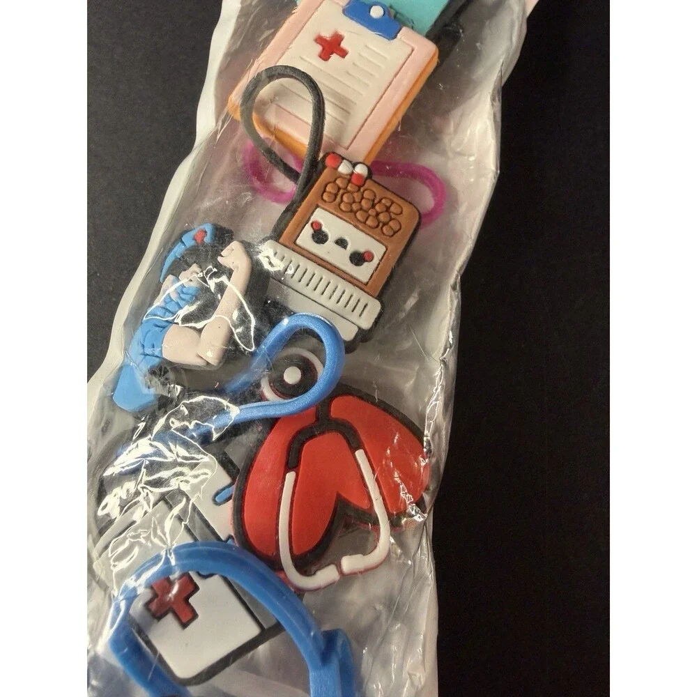 Pack of 9 Silicone Straw Caps/ Toppers - Healthcare Nursing Novelty Gift - CUTE!